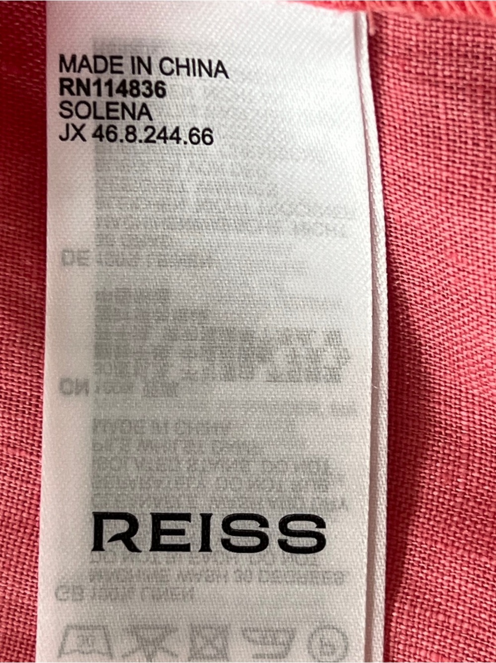 Reiss Coral Pink Boxy Button-Down Linen Shirt - Picture 7 of 9